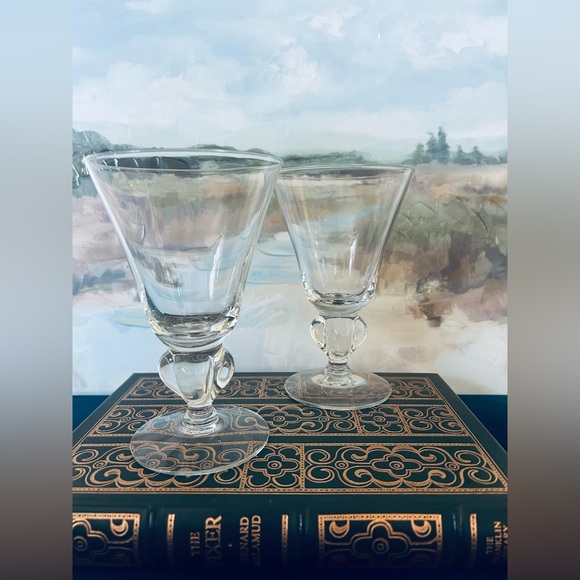 Vintage Set of 4 Swedish Crystal Skruf Glasses - Picture 2 of 3